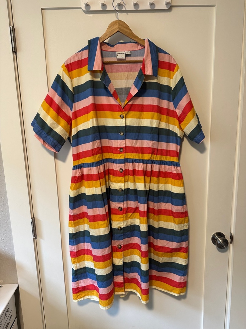 Joanie Colorful Striped Button-Front Dress - Multicolor - 18